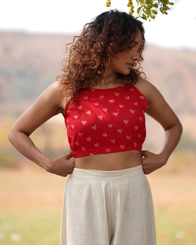 Dil Toh Baccha Handblock Printed Cotton Blouse