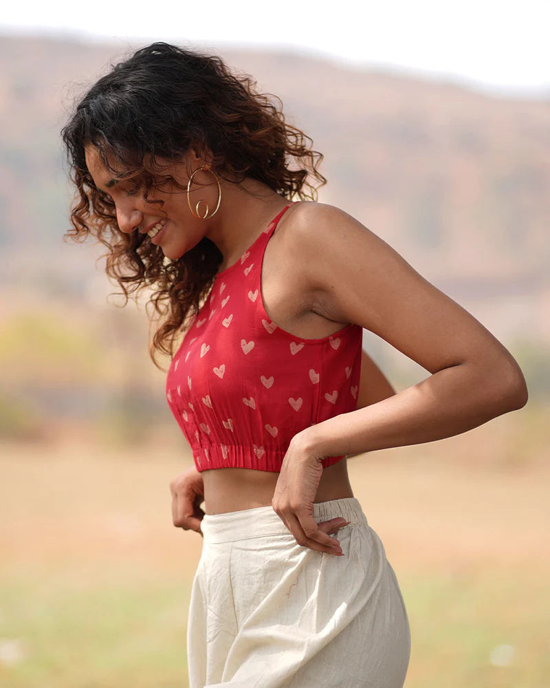 Dil Toh Baccha Handblock Printed Cotton Blouse